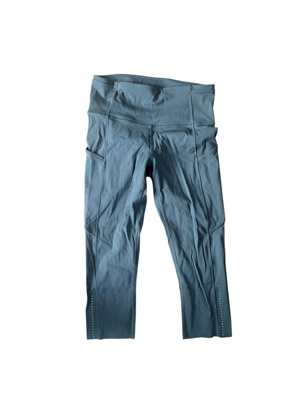 LuluLemon Fast and Free Size 6 Cropped Length Army Green